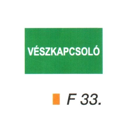 Vészkapcsoló F33