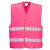 F474PIRXX-3X, Portwest F474-es Iona mellény fényvisszaverő csíkkal, normál fazon,pink színben