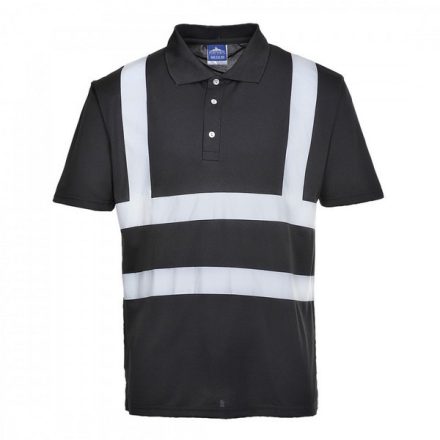 F477BKR5XL, Iona teniszpóló F477, Fekete, 5XL