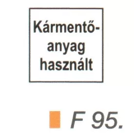 Kármentö anyag (használt) F95