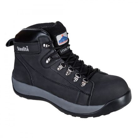 FW31BKR46, FW31 Steelite Mid Cut Nubuck Portwest SB HRO munkavédelmi bakancs, Fekete, 46