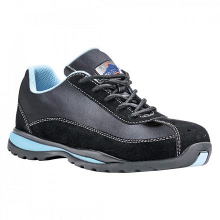 FW39BKR39, FW39 Steelite női Portwest S1P munkavédelmi cipő, Fekete / kék, 39