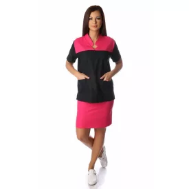   BEBÚJÓS NŐI KÖPENY, FEKETE ALAPON VÁLASZTHATÓ SZÍNŰ DÍSZÍTÉSSEL 802