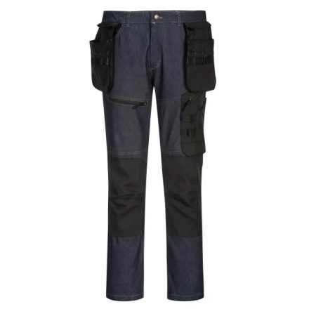 KX342 Portwest Holster tartós kivehető tokzsebekkel munkavédelmi farmernadrág Indigó 28