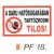 A daru hatósugarában tartózkodni TILOS! PF18