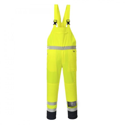 PJ52YERM, PJ52-s Portwest, Hi-Vis Contrast mellesnadrág, Munkásnadrág, Jólláthatósági, Sárga, M