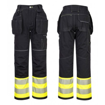 PW307YBR33, Portwest PW3 Hi-Vis Class 1 Holster nadrág, YeBk, méret: 33