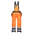 PW351 Portwest tartós 300D Oxford poliészter Hi-Vis téli nadrág Narancs/Fekete S