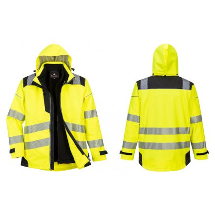 PW365YBRXXL, Portwest PW3 Hi-Vis 3-in-1 kabát, YeBk, méret: XXL