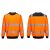PW379OBRXXXL, Portwest PW3 Hi-Vis Crew Neck pulóver, OrBk, méret: 3XL