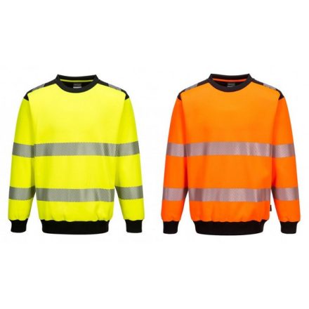 PW3 Hi-Vis Crew Neck pulóver Sárga/Narancs