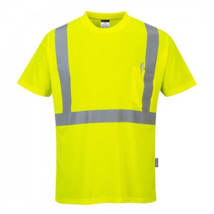 S190YER5XL, S190 - HiVis póló zsebbel