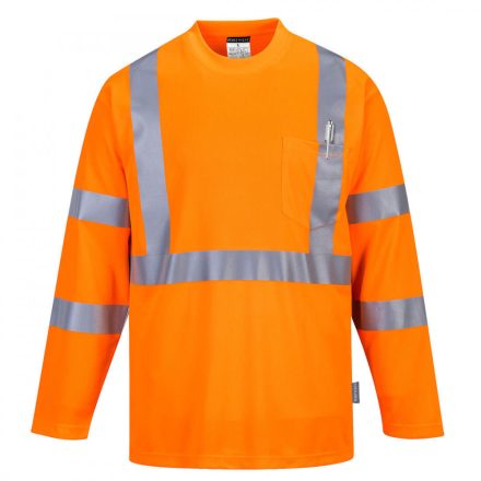 S191ORR4XL, S191 - Hivis hosszú ujjú póló zsebbel