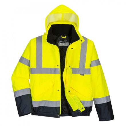 S266YNRXXXL, Hi-Vis kéttónusú bomber kabát, Jólláthatósági, S266