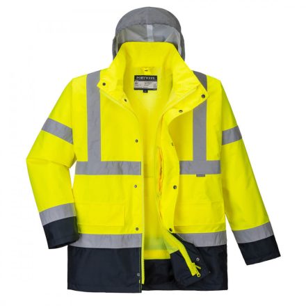 S471YNRXXXL, S471-s Portwest, HiVis 4 az 1-ben Contrast Traffic kabát  Sárga/Navy színben, méret: