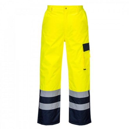 S686YNRXXL, S686-s Portwest, Hi-Vis Contrast nadrág - bélelt  Sárga/Navy színben, méret: XXL