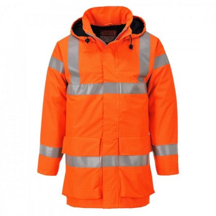 S774ORRXL, S774-s Portwest, Bizflame Rain Hi-Vis antisztatikus FR dzseki, Jólláthatósági, Narancssárga, XL