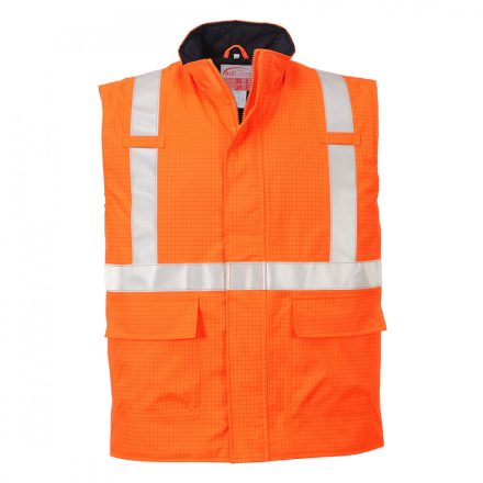 S776ORRXXXL, S776-s Portwest, Bizflame Rain Hi-Vis antisztatikus FR mellény, Jólláthatósági, Narancssárga, XXXL