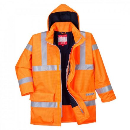 S778ORRS, S778 Antisztatikus és lángálló kabát, normál fazon, narancs színben