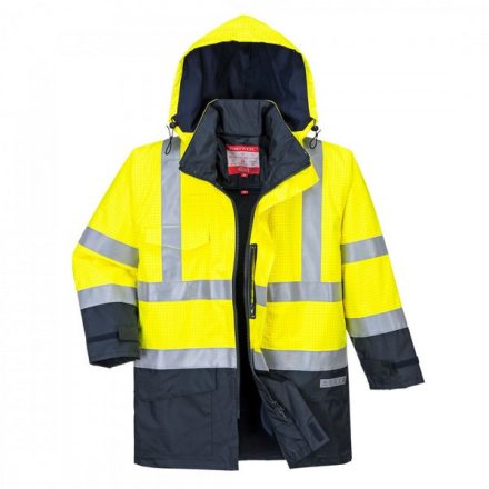 S779YNRS, S779 Hi-Vis Multi Protection kabát, Jólláthatósági, Sárga/navy, S