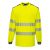 T185YNR4XL, PW3 Hi-Vis hosszú ujjú póló-T185, sárga/kék, 4XL