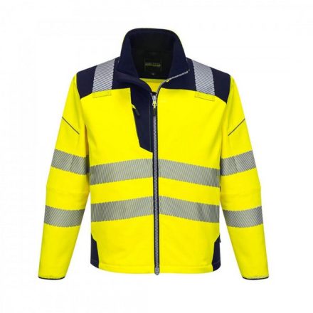 T402YNR4XL, T402 - Vision Hi-Vis softshell kabát, Sárga/kék, 4XL