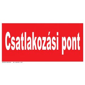 Csatlakozási pont tábla, utánvilágító TB-00705
