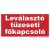 Leválasztó tűzeseti főkapcsoló tábla, utánvilágító TB-02704