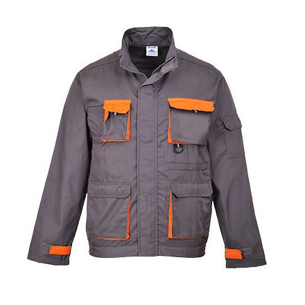 TX10GRRXL, TX10 Texo contrast munkakabát, dzseki, normál fazon, szürke színben