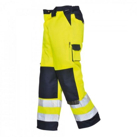 TX51YNRXXL, TX51 Texo Hi-Vis derekasnadrág, csipőnadrág, munkanadrág, Jólláthatósági, Sárga/navy, XXL