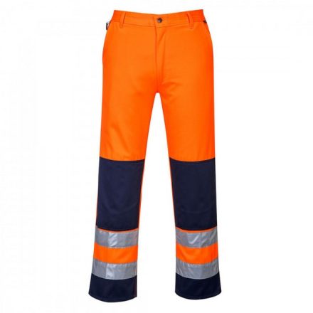 TX71ONRM, TX71-s Portwest, Seville Hi-Vis nadrág  Narancs/Navy színben, méret: M