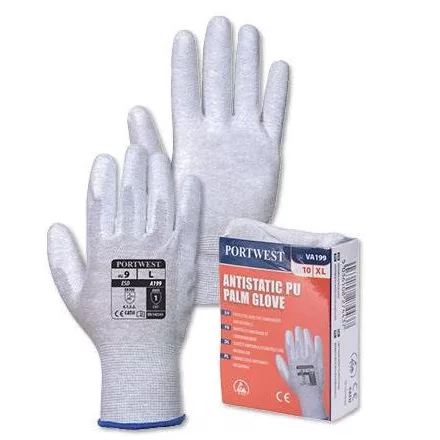 VA199  ESD tenyér bevont védőkesztyű automatákhoz