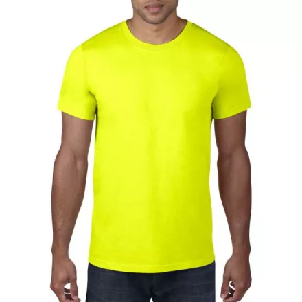 an980ney-2xl, ANVIL (AN980) nyári rövid ujjú férfi póló,/fésült pamut környakas, Neon sárga/Neon