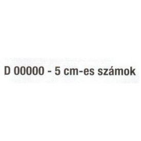 5 cm-es szám (0-9- ig) fekete színben D 00000