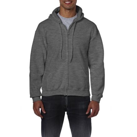 gi18600dh-xl, GILDAN FULL ZIP (GI18600)  férfi pulóver poliészter/pamut zsebes végig zipzáras