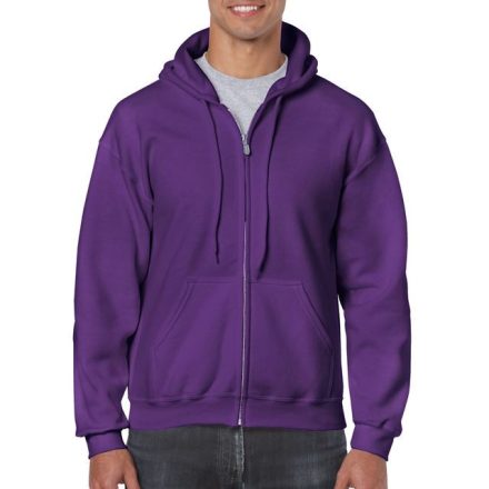 gi18600pu-xl, GILDAN FULL ZIP (GI18600)  férfi pulóver poliészter/pamut zsebes végig zipzáras