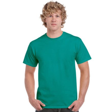 gi2000jd-2xl, GILDAN ULTRA COTTON? (GI2000) nyári rövid ujjú uniszex póló, környakas, Zöld/Jade