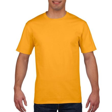 gi4100go-l, GILDAN (GI4100) nyári rövid ujjú férfi póló, környakas, Arany/Gold színben,  méret: L
