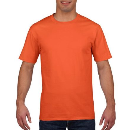 gi4100or-xl, GILDAN (GI4100) nyári rövid ujjú férfi póló, környakas, Narancssárga/Orange s