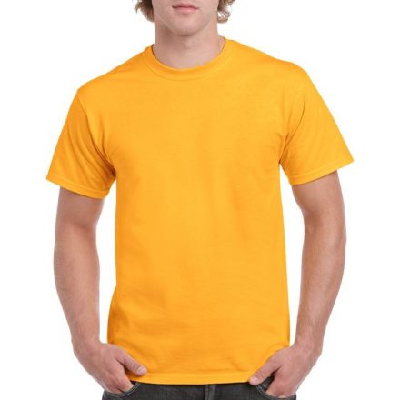 gi5000go-2xl, GILDAN (GI5000) nyári rövid ujjú férfi póló, környakas, Arany/Gold színben,  méret: