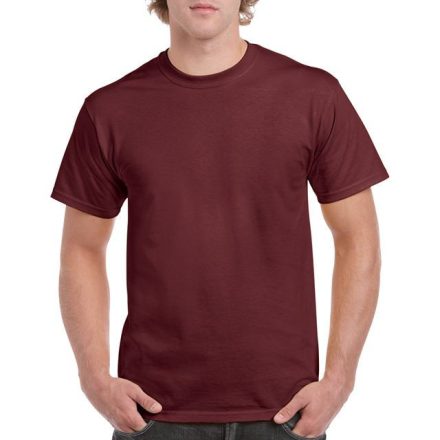 gi5000ma-xl, GILDAN (GI5000) nyári rövid ujjú férfi póló, környakas, Gesztenyebarna/Maroon