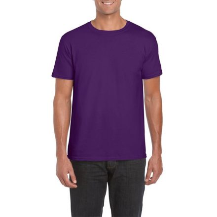 gi64000pu-2xl, GILDAN (GI64000) nyári rövid ujjú férfi póló, környakas, Lila/Purple színben,