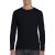 gi64400bl-xl, GILDAN (GI64400) nyári hosszú ujjú férfi póló, környakas, Fekete/Black színben,