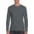 gi64400ch-xl, GILDAN (GI64400) nyári hosszú ujjú férfi póló, környakas, Szürke/Charcoal színben,