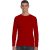 gi64400re-xl, GILDAN (GI64400) nyári hosszú ujjú férfi póló, környakas, Piros/Red színben,