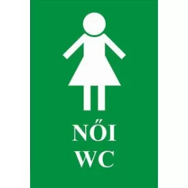 Női WC, öntapadós tábla