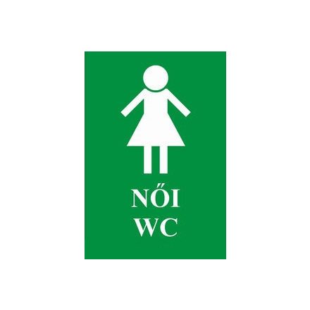 Női WC, öntapadós tábla