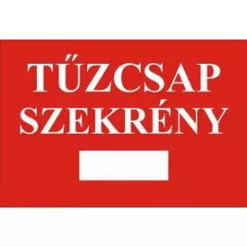 Tűzcsap szekrény helyét jelölő, öntapadós tábla