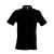 ka241bl-4xl, KARIBAN (KA241) rövid ujjú férfi galléros póló, oldalvarrott, Fekete/Black s