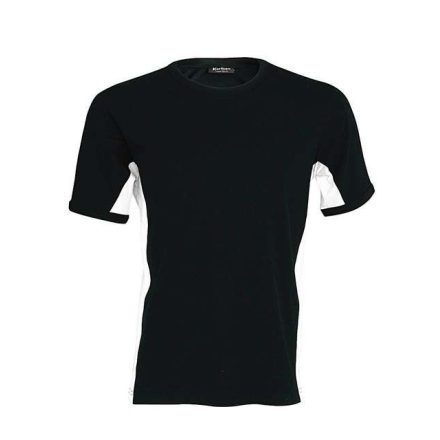 ka340bl-wh-l, KARIBAN TIGER SHORT SLEEVE (KA340) nyári rövid ujjú féri póló, környakas